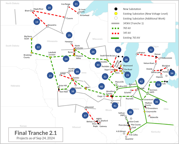 Map of Tranche Two project